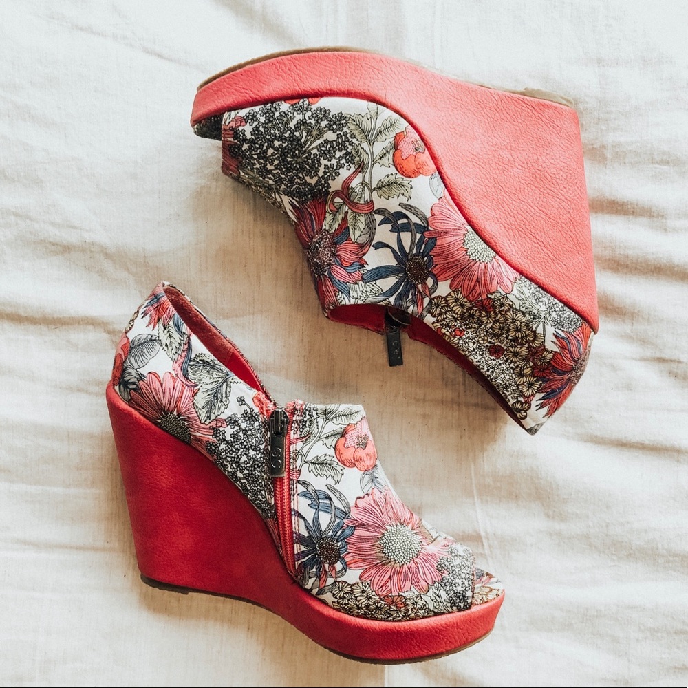 Floral booties.